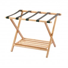 Αναδιπλούμενη ξύλινη μπαγκαζιέρα 66x41x51cm, bamboo, με 5 ιμάντες & βάση E-1002